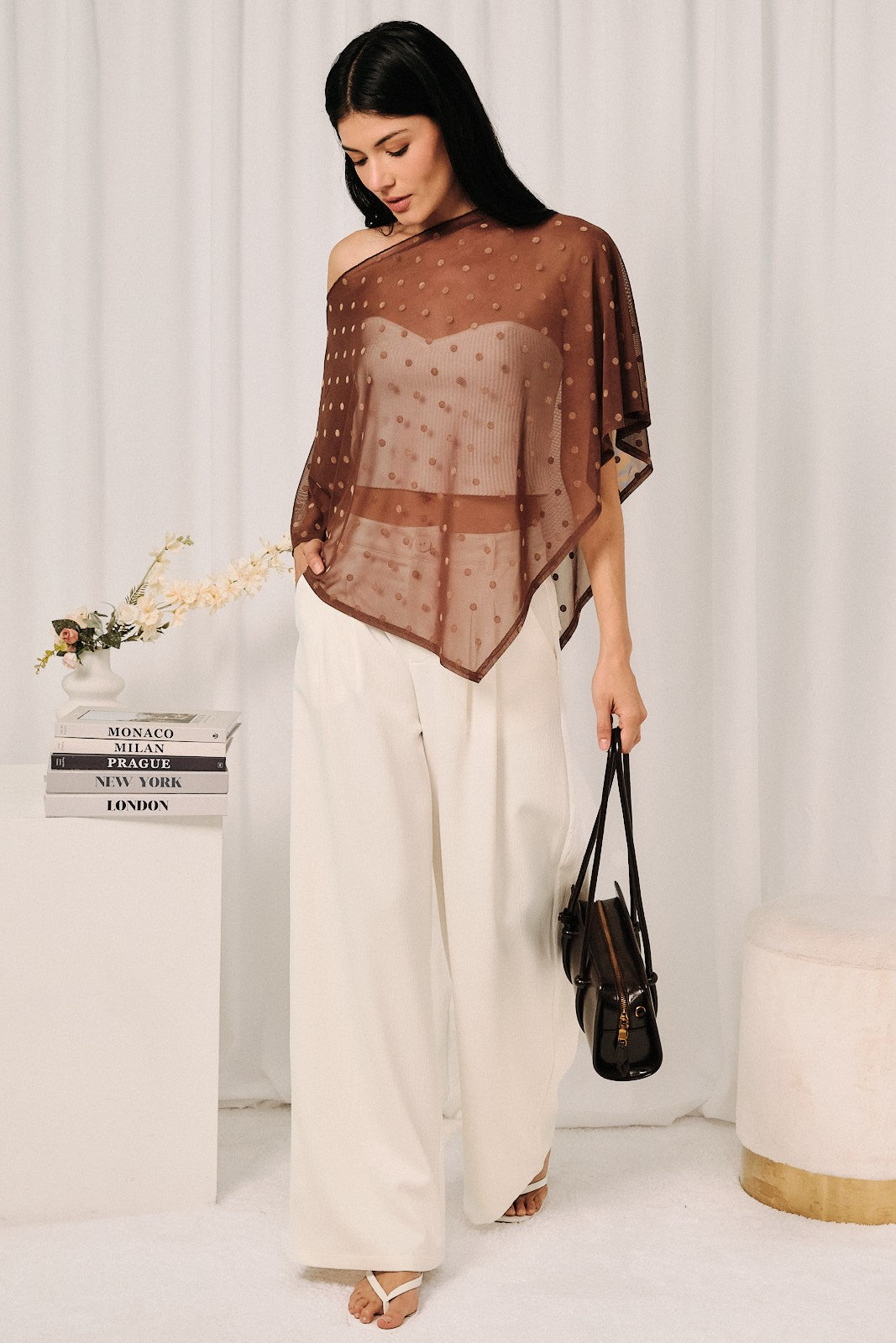 Brown Dot Poncho