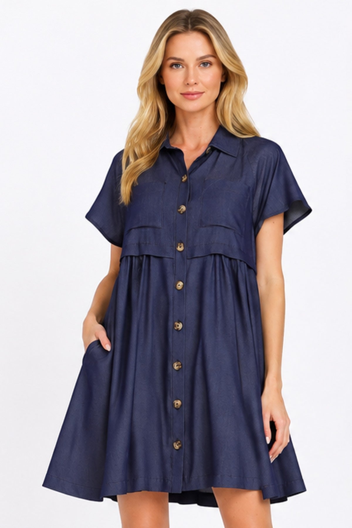 Denim Flowy Dresss