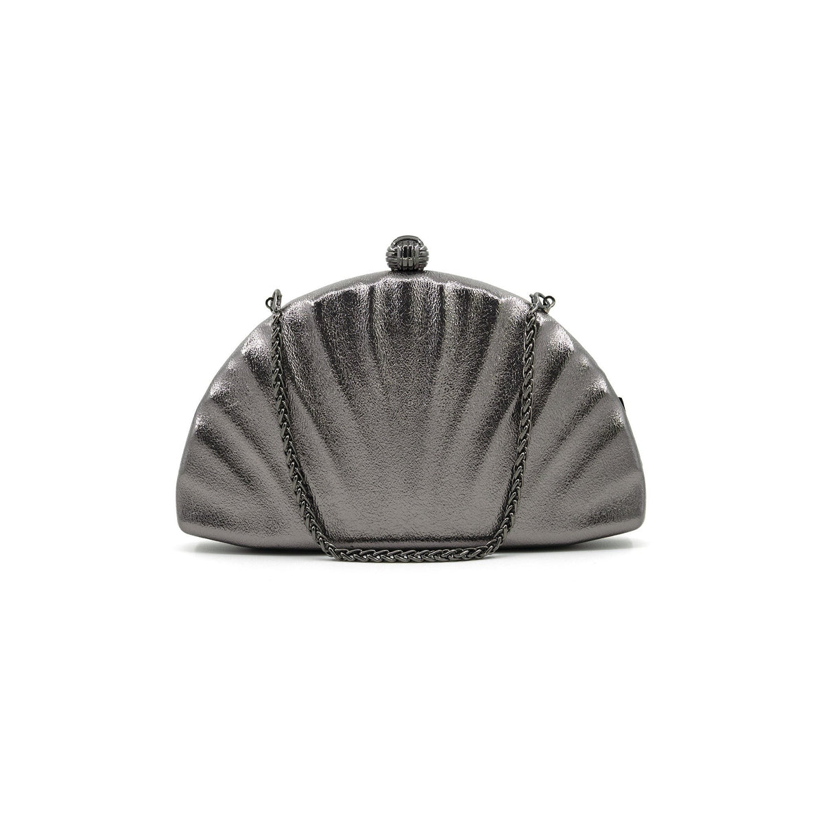 Shell Pewter Clutch