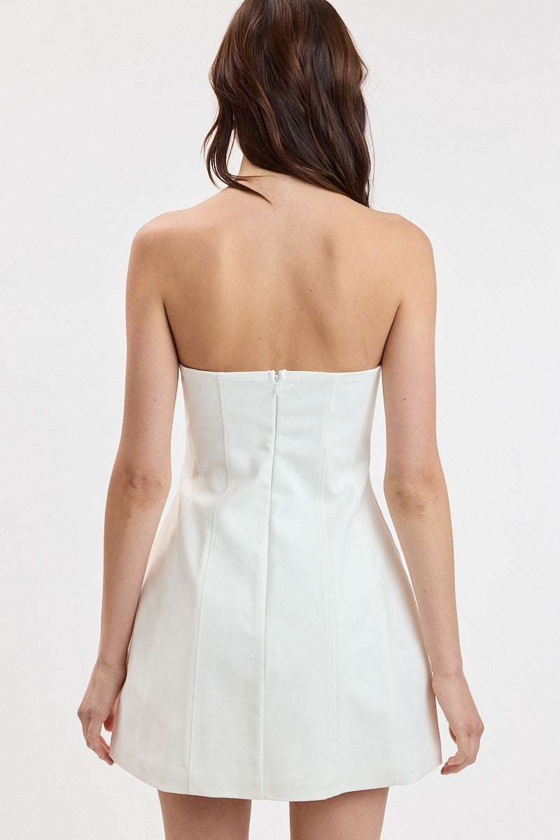 Milos White Mini Dress