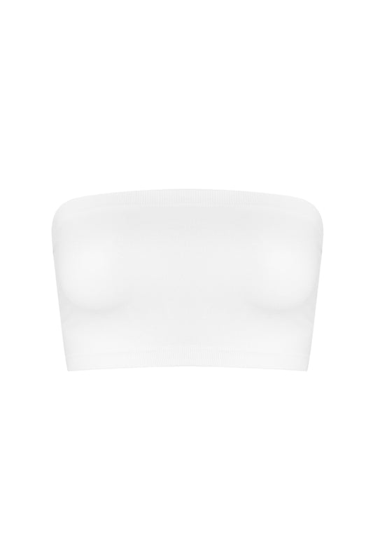 White Basic Seamless Bandeau