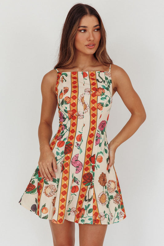 Italian Floral Mini Dres