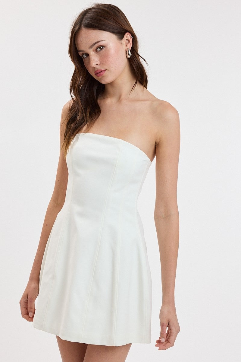 Milos White Mini Dress