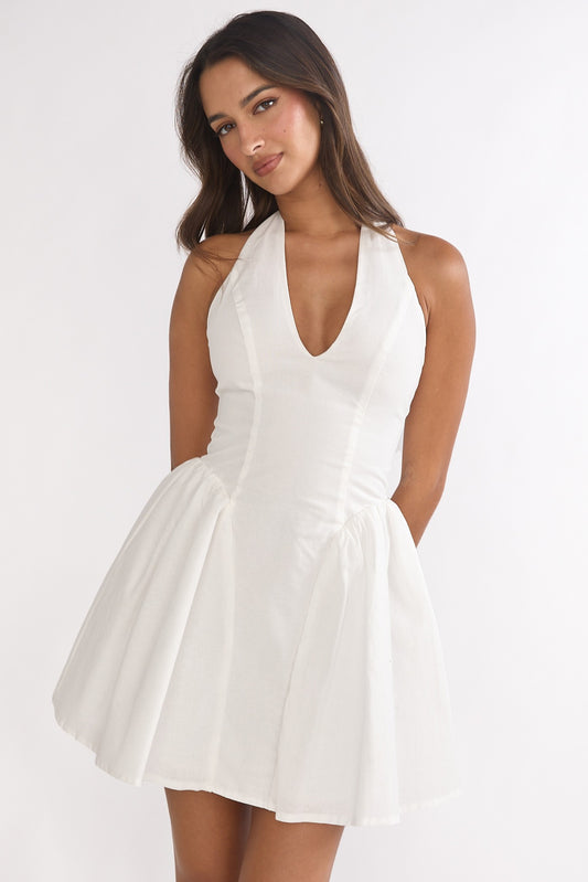 Halter Bubbly Mini Dress