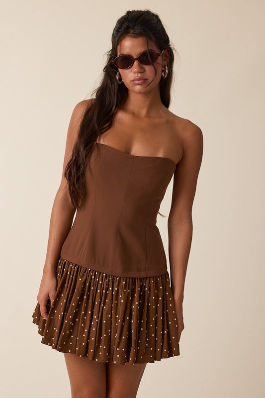 Polka Dot Tube Mini Dress