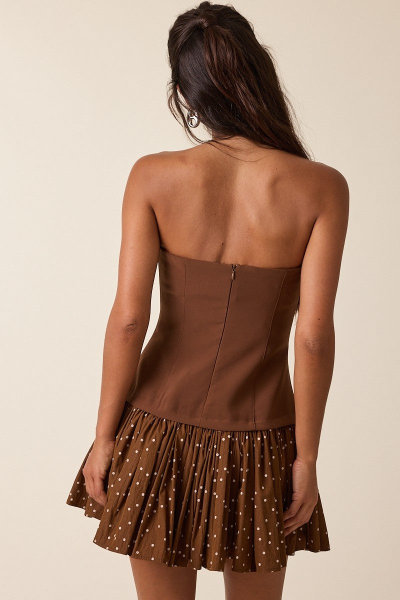 Polka Dot Tube Mini Dress