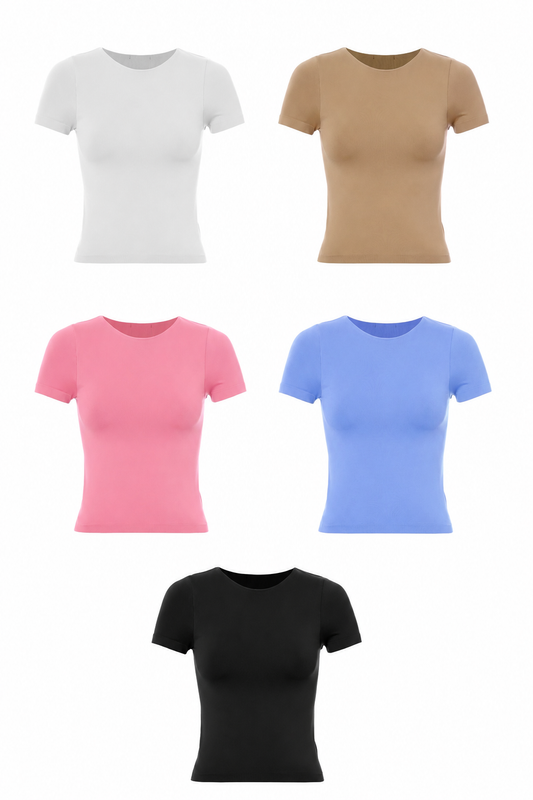 Round Neck Short Sleeve Basic
