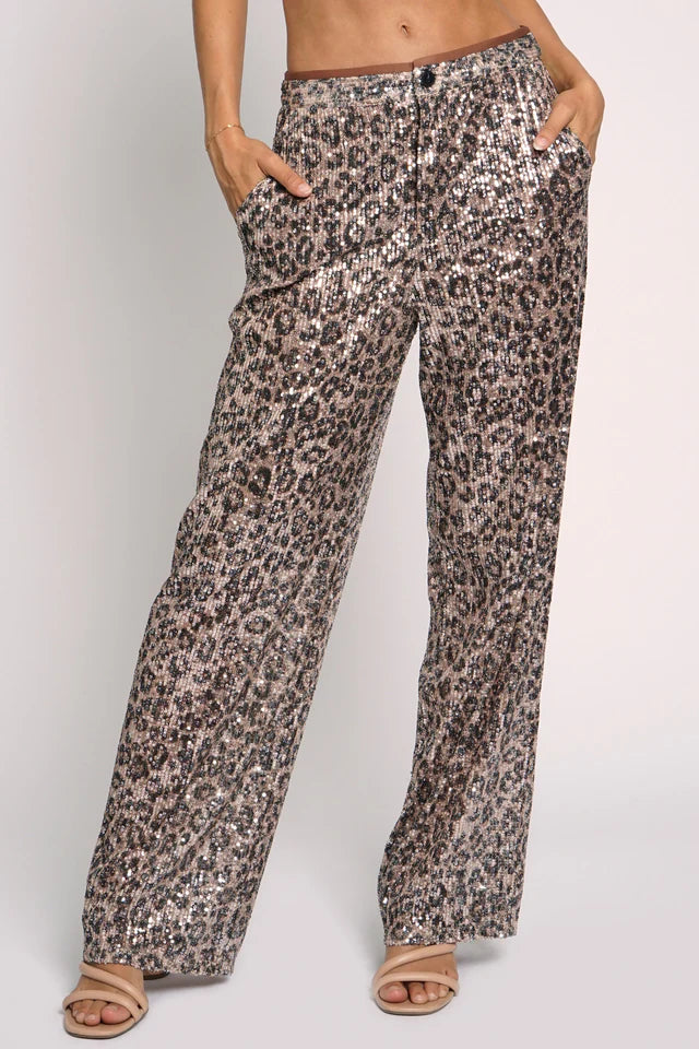 Leopard Sequin Pants