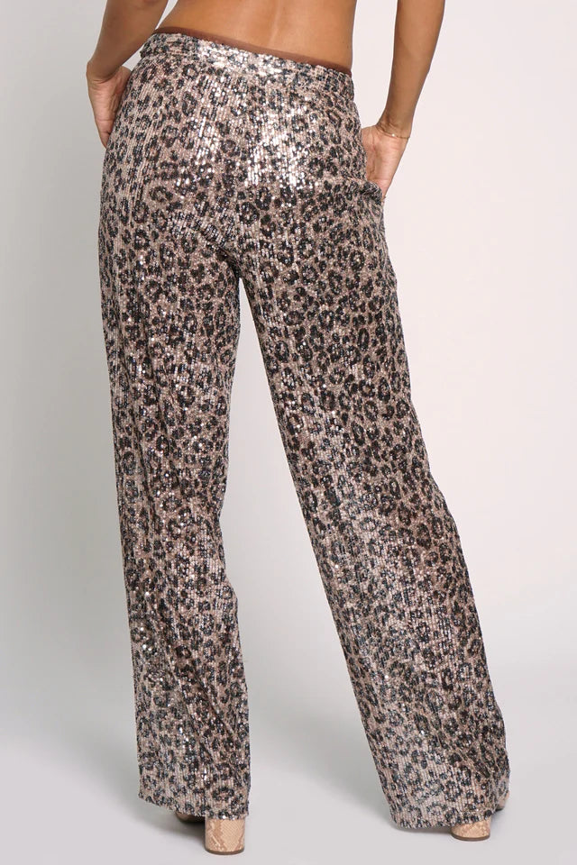 Leopard Sequin Pants