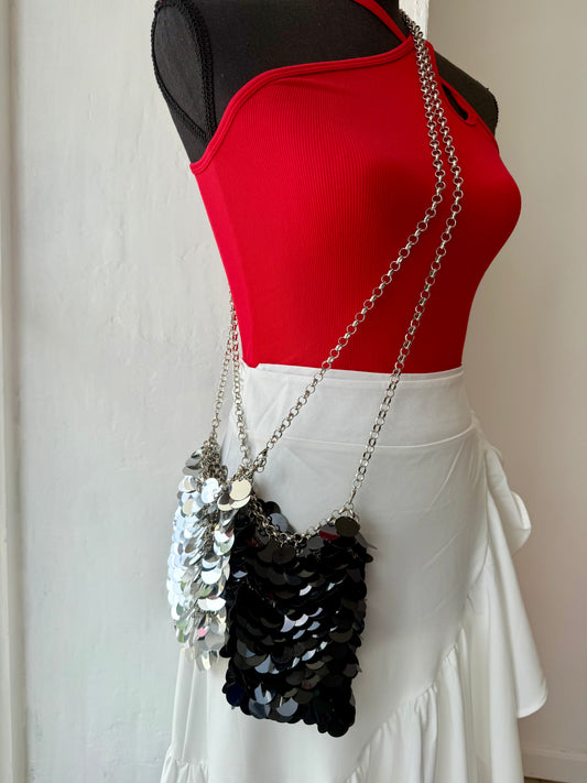 Sequin Chain Mail Pouch Bag - Choli Bags