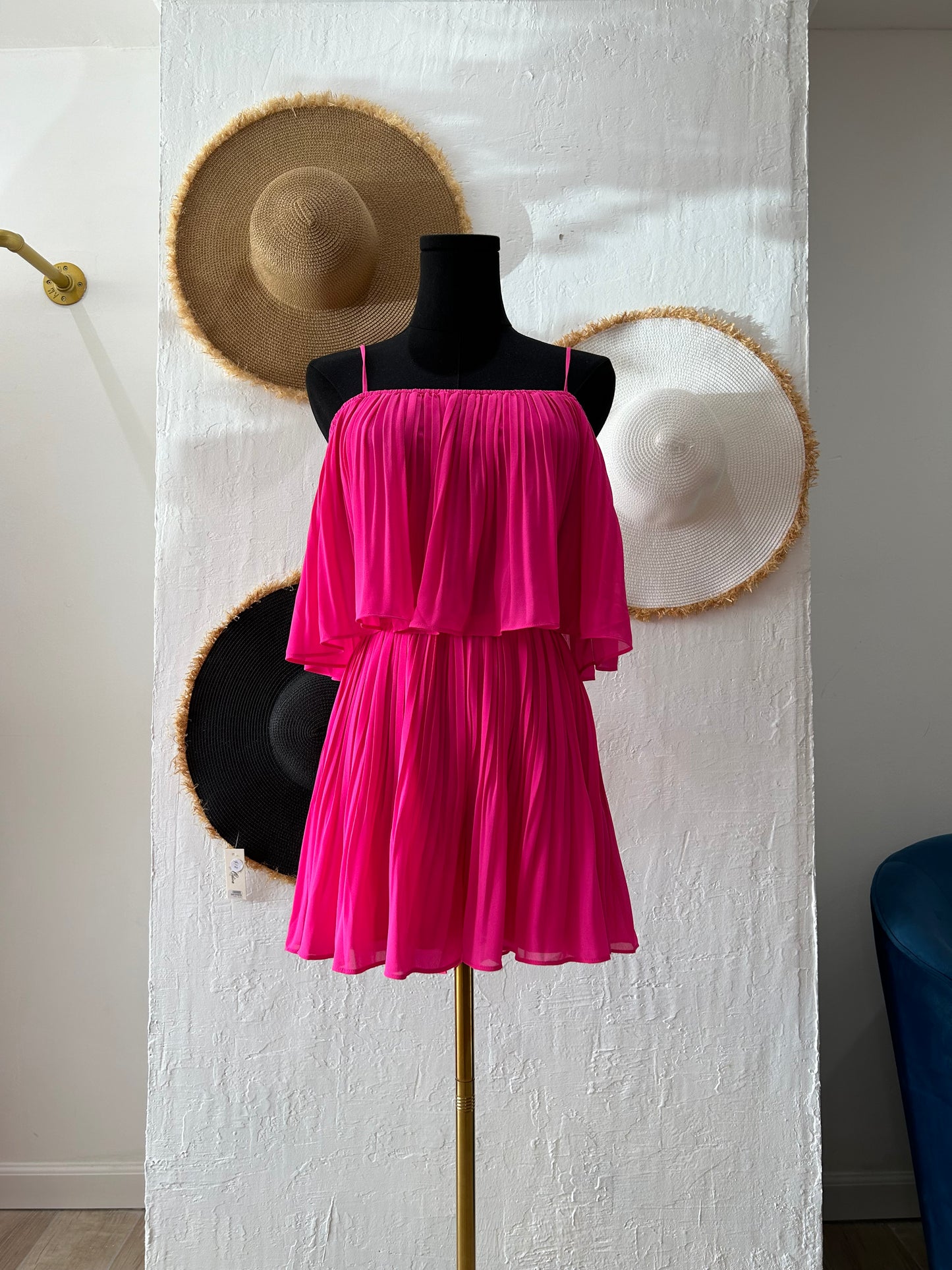 Dhalia Pleated Romper Pink