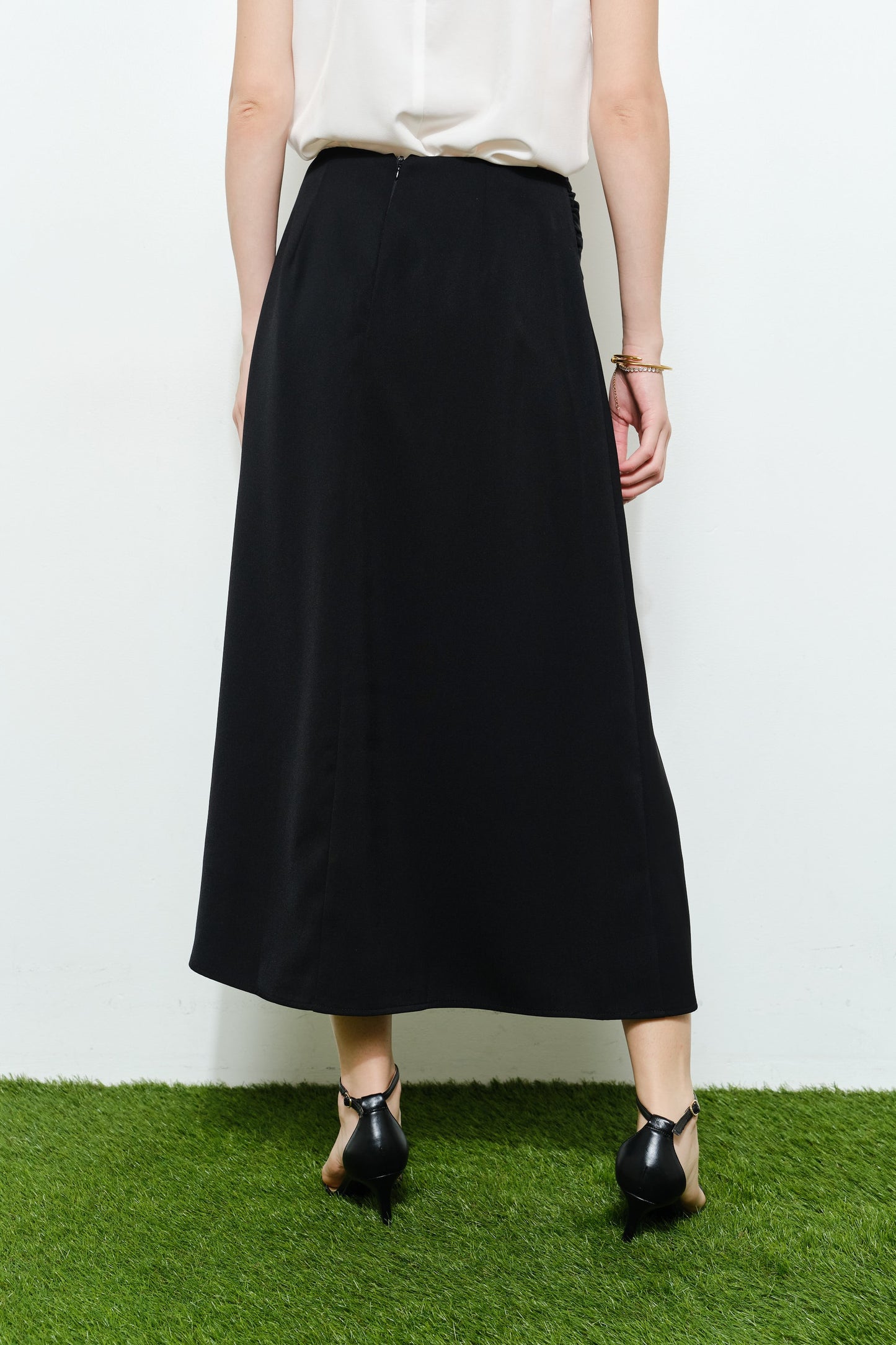 Black Draped Skirt