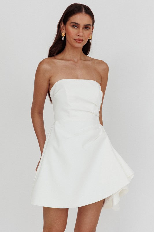 Asymmetrical Wrap Mini Dress