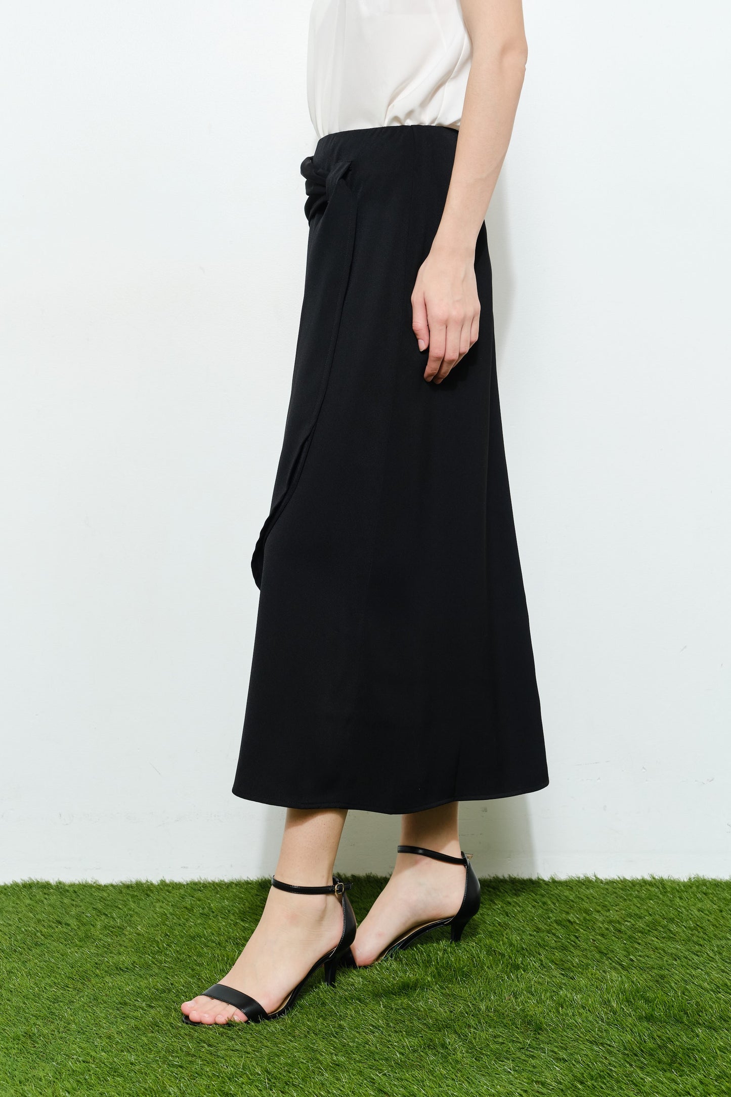 Black Draped Skirt