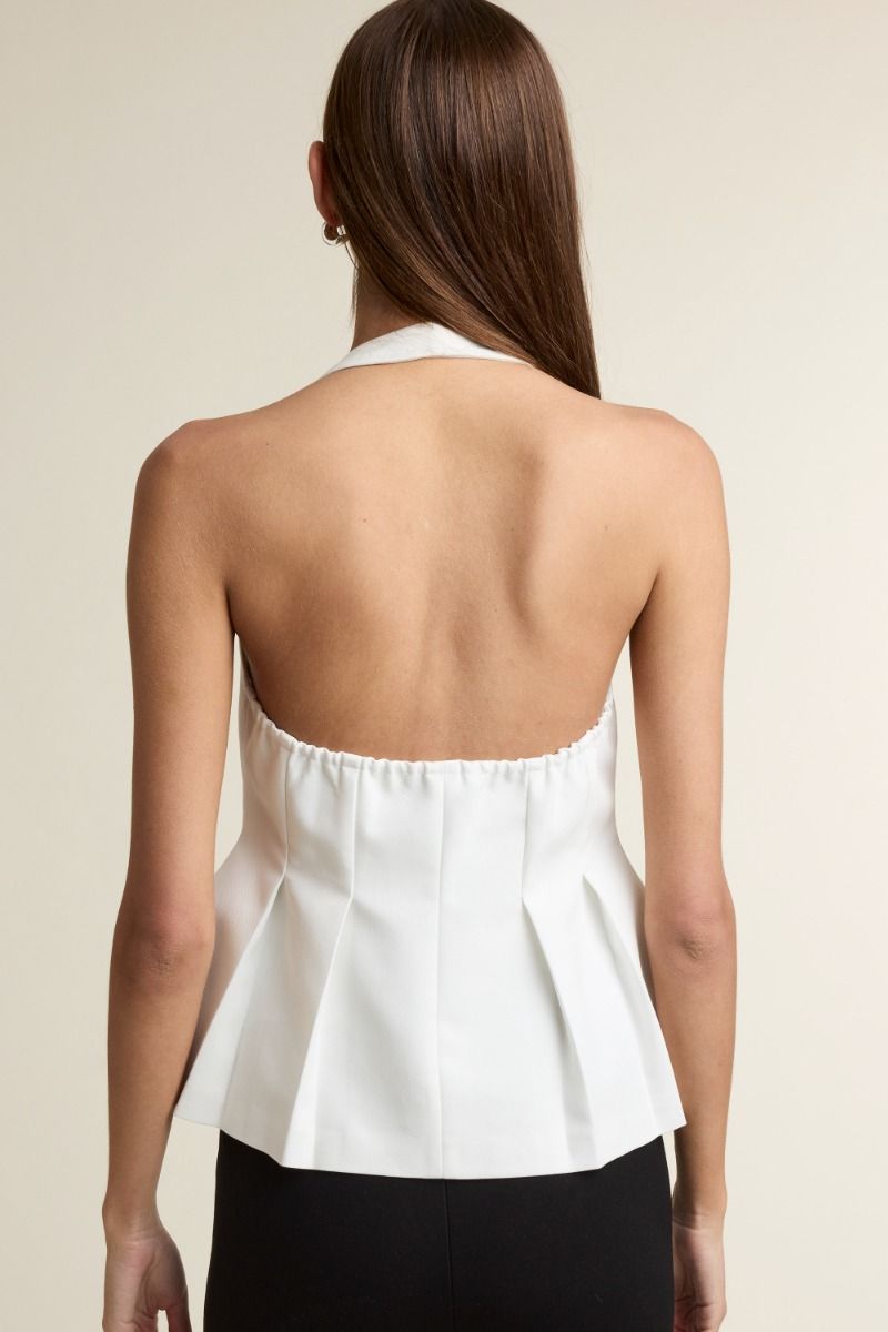White Ali Halter Top