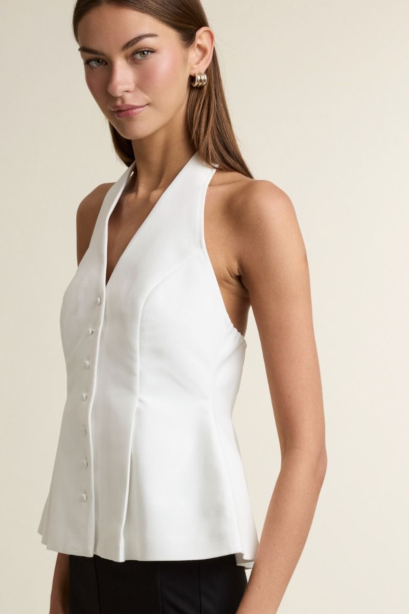 White Ali Halter Top