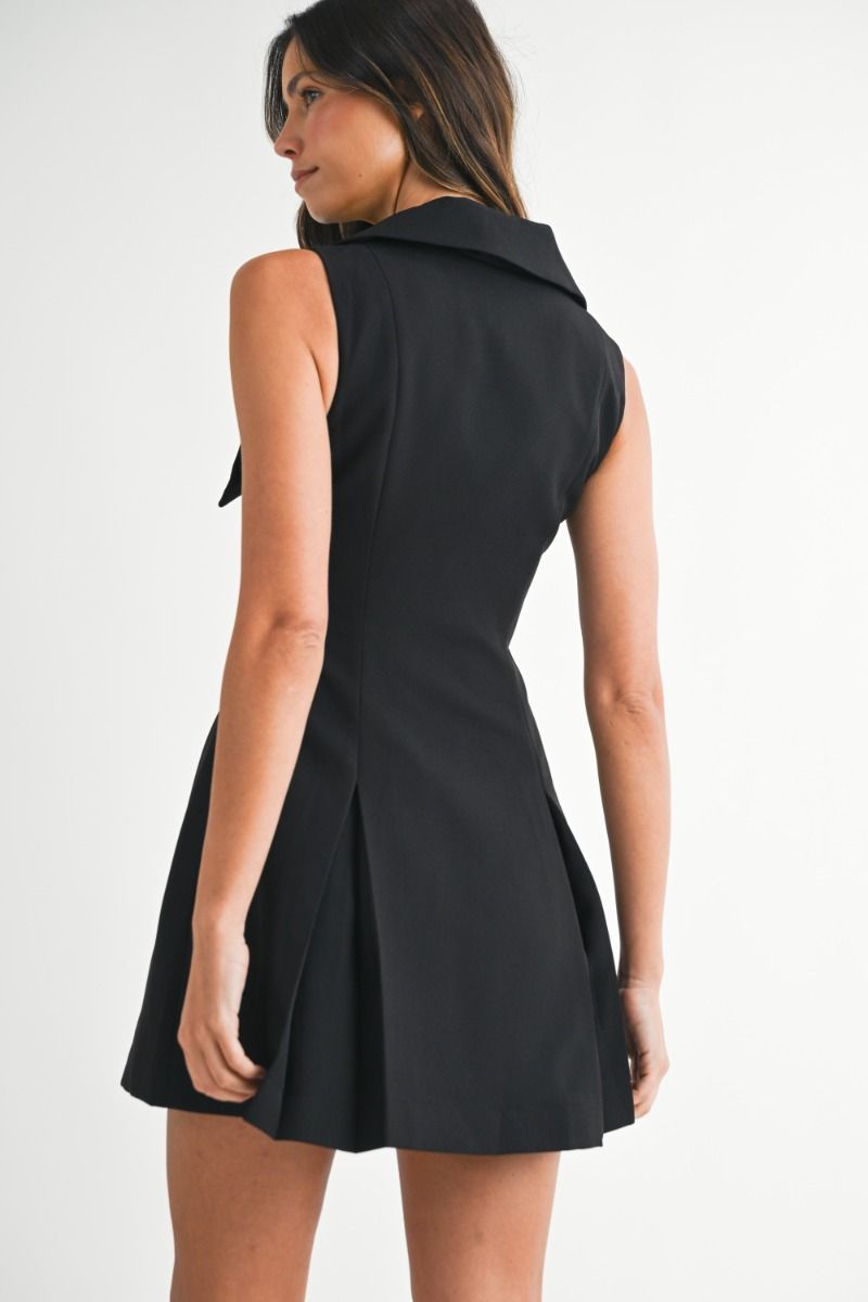 Nightfall Pleated Mini Dress